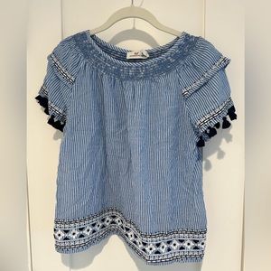 Vineyard Vibes embroidered top
